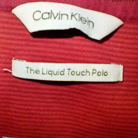Calvin Klein The Liquid Touch Polo Red Short Sleeve Shirt Men's sz XXL. - Picture 6 of 7